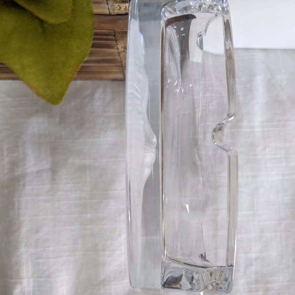 🎉HP!🎉 VTG Cristal d'Arques Durand Etched Cat Lead Crystal Ashtray Trinket Dish - Picture 6 of 6